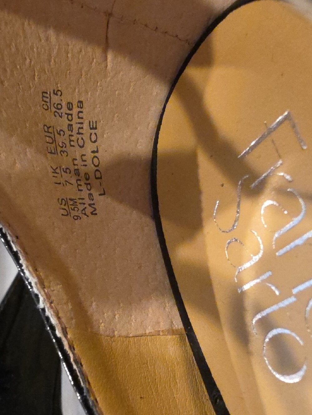 Franco Sarto Black Patent Pointed-Toe Ankle-Strap Kitten Heels - Picture 6 of 7